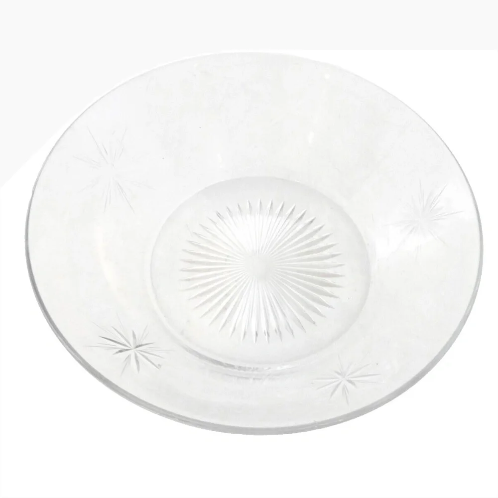 Vintage Heisey STARBURST DESIGN GLASS SERVING BOWL 8.5”